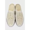 Men's white loafers with embossed leather