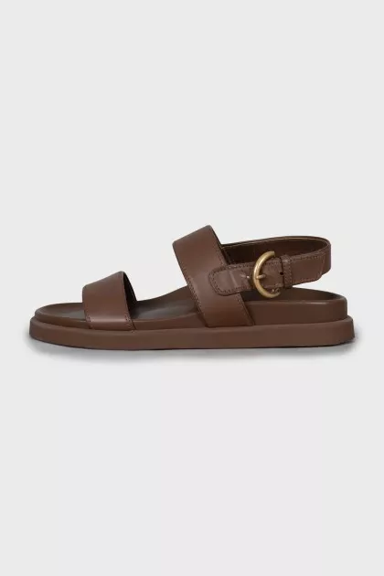 Brown leather sandals