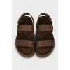 Brown leather sandals