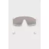 White glasses mask with logo