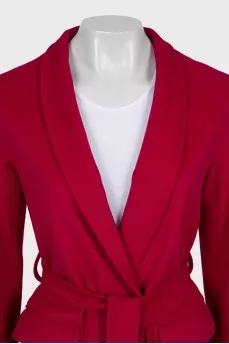 Pink wool coat