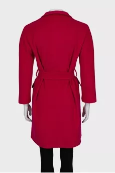 Pink wool coat