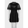 Fitted mini dress with pattern