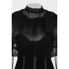 Fitted mini dress with pattern