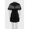 Fitted mini dress with pattern