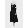 Dress decorated with rhinestones on straps