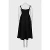 Dress decorated with rhinestones on straps
