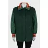 Bomber jacket with buttons and tag