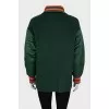 Bomber jacket with buttons and tag