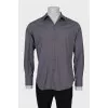 Men's Vintage Shirt With Embroidered Logo