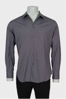 Men's Vintage Shirt With Embroidered Logo