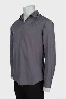 Men's Vintage Shirt With Embroidered Logo