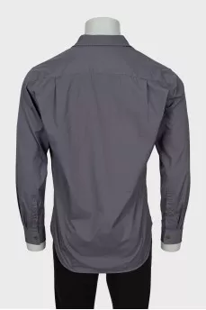 Men's Vintage Shirt With Embroidered Logo