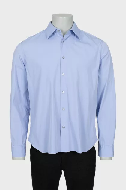 Men's light blue straight fit shirt