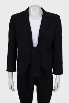 Cropped jacket with tie