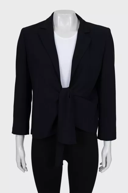 Cropped jacket with tie