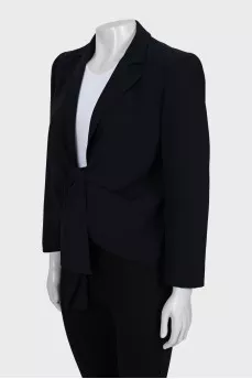 Cropped jacket with tie