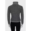 Polka Dot Turtleneck Sweater
