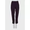 Slim fit purple trousers