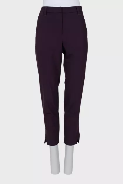 Slim fit purple trousers