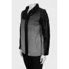 Gradient jacket with leather inserts
