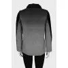 Gradient jacket with leather inserts