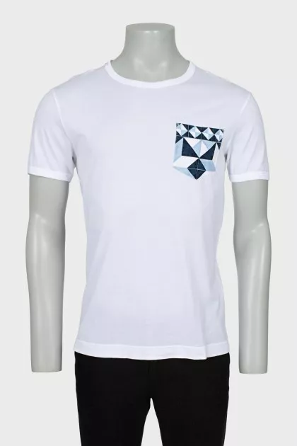 Men's White T-Shirt With Pocket