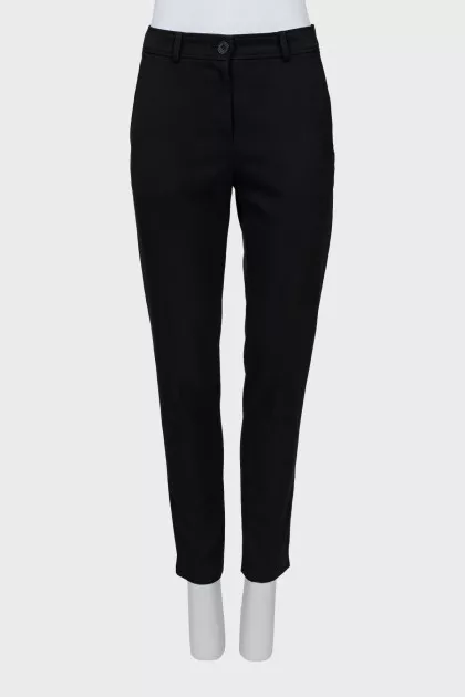 Slim fit wool trousers
