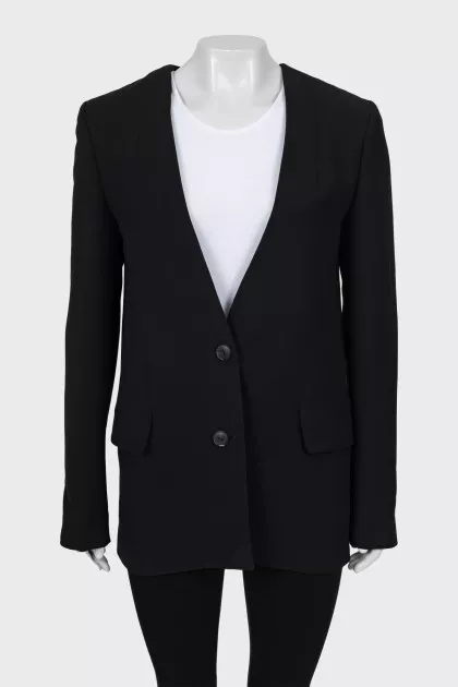 Fitted collarless jacket