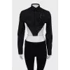 Black tie-up top shirt