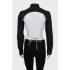 Black tie-up top shirt