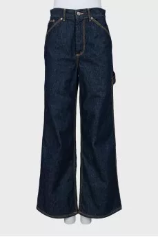 Сині джинси wide leg fit з биркою