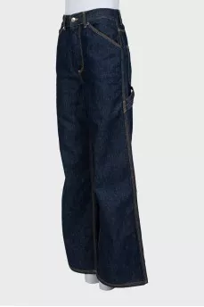 Сині джинси wide leg fit з биркою