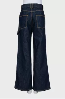 Сині джинси wide leg fit з биркою