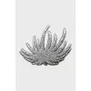 Silver brooch with crystals