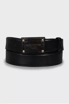 Men's Belt with Embossed Logo
