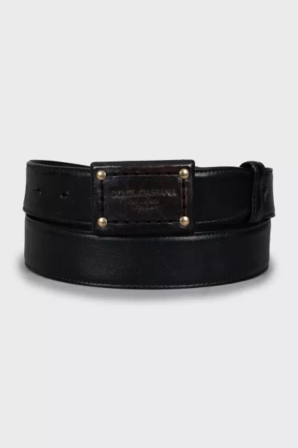 Men's Belt with Embossed Logo