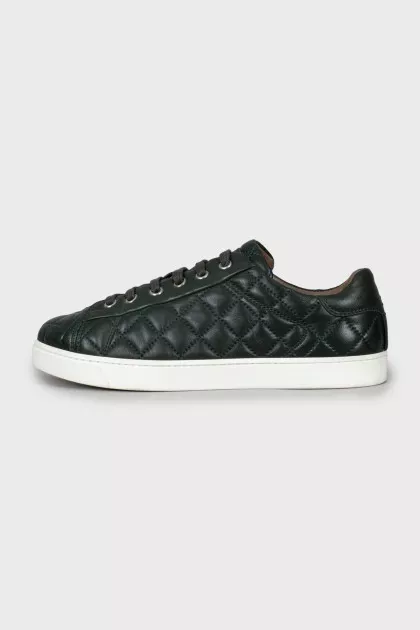 Quilted sneakers in green