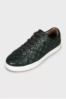 Quilted sneakers in green