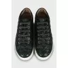Quilted sneakers in green