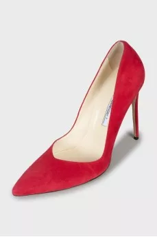 Red stiletto pumps