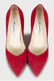 Red stiletto pumps