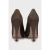 Brown suede ankle boots