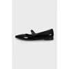 Patent leather pointed toe ballet flats