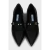Patent leather pointed toe ballet flats