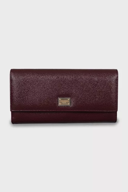 Burgundy leather wallet
