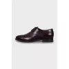 Men's burgundy leather shoes