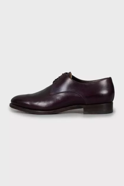 Men's burgundy leather shoes