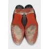 Men's burgundy leather shoes