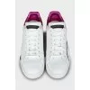 Leather sneakers with brand logo